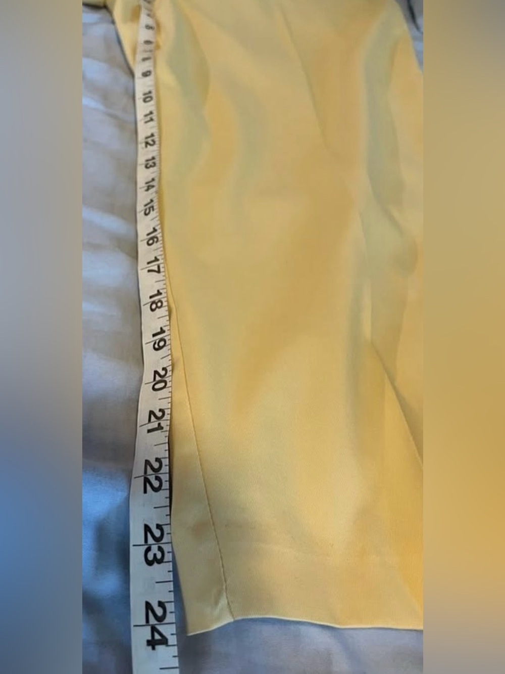 The Limited Straight-Leg Crop Pants in Pale Yellow CB Collection size 12 - Picture 3 of 8
